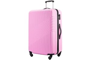 Flymax 24" Medium Suitcase Lightweight Luggage 4 Wheel Spinner Travel Case Trolley ABS Hold Check in