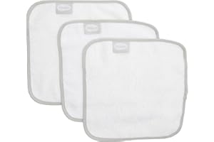 Shnuggle Baby Wash Cloths White | 3 Pack of Super Premium Soft Cloths | 26 x 26cm | Made from Natural Bamboo Cotton | Perfect for Sensitive Skin