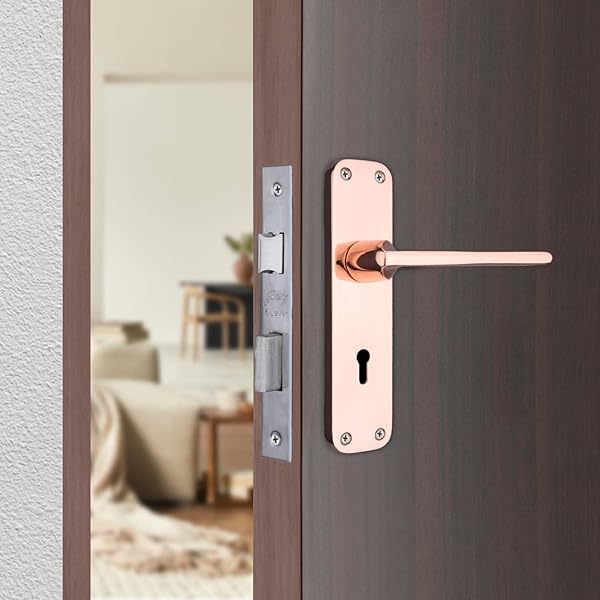 Knex, Rose Mortise Handle with Lock, CP/Matt Finish, Zinc Alloy, K