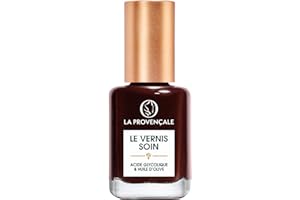 La Provençale Maquillage - Le Vernis Solaire - Vernis à Ongles Longue Tenue - Enrichi en Huile d'Olive Bio AOP Provence - Fini Brillant Laqué - Teinte : Prune Valensole (420)