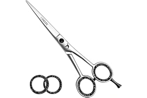 Candure Hairdressing Barber Hair Scissor for Professional 6.5 inch Hairdressers Barbers Stainless Steel Hair Cutting Shears - for Salon Barbers, Men, Women, Children and Adults (Japanese, 6.5")