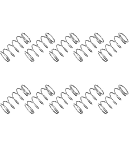 QUARKZMAN 5 Molle A Compressione In Acciaio Inox 304 - Filo 0,5mm X Esterno 4mm X Lunghezza 10mm, Per Riparazioni E Fai Da Te