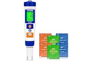 YINMIK Medidor Cloro Piscina Medidor pH Cloro Medidor de Cloro Piscina Digital Medidor de pH Sal 7 en 1 Medidor pH/Sal/ORP/FAC/EC/TDS Para Piscinas Acuático Hidroponia Agua Potable Vino Casero Kombucha