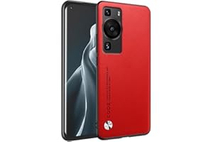 HONLEN Etui do Huawei P60 / Huawei P60 Pro (6,67 cala) etui biznesowe czerwone skórzane oparcie