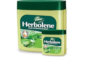 Dabur Herbolene Aloe Vera Petroleum Jelly (425 + 115 ml Free) | Enriched with Aloe Vera and Vitamin E | For Dry and Rough Skin or Chapped Lips | Value Pack