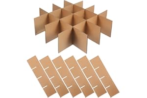 HOMOYOYO 12PCS Glass Dividers for Moving Boxes,Cardboard Dividers for Boxes Packaging Organizer Accessories for Dinnerware Wine Glasses Fruit - 13.17 * 3.14Inch