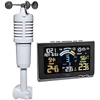 TFA Dostmann Spring Breeze Funk-Wetterstation, 35.1140.01, mit Farbdisplay, Wettervorhersage mit Alarmgrenzen/Symbolen…