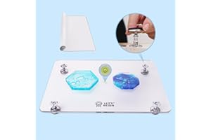 LET'S RESIN Leveling Table for Resin, 16''x 12'' Acrylic Adjustable Resin Leveling Table with Silicone Mat, Multipurpose No Installation Required Self Leveling Board for Resin Molds, Waves, Epoxy