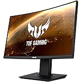 ASUS TUF Gaming VG24VQE Curved Gaming Monitor â€“ 23.6 Inch Full HD (1920 x 1080), 165Hz, Extreme Low Motion Blur , FreeSync 