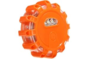 BESDIRECT Feu de Route à LED, feu d'avertissement Clignotant à LED, Balise à Disque d'urgence avec 9 Modes de Flash, lumière de sécurité pour Camion de Voiture