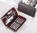 10-Pieces Nail care Personal Manicure & Pedicure Set, Nail Clippers set,Travel & Grooming Kit Tools (Brown)