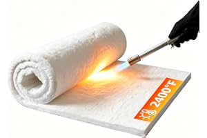 Keramisk fiber isoleringsfilt 61 x 40 x 2,5 cm brandsäker isolerande filt