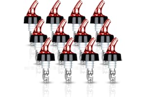 Minismus Lot de 12 becs verseurs de bouteilles de 4 cl – Doseur pour bouteilles – Universel – Convient par exemple pour le vin, le schnaps, les cocktails et l'huile