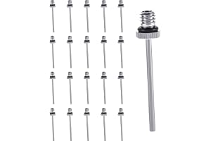 Bollpump, barr, bollpump, tillbehör, fotbollsnål, luftpumpsnål, 20 stycken, bollpump, nål, luftpumpsnål, dubbla hål, uppblåsb