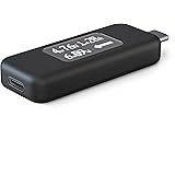 Plugable USB C Power Meter Tester for Monitoring USB-C Connections - Digital Multimeter for USB-C Cables, Laptops, Phones and