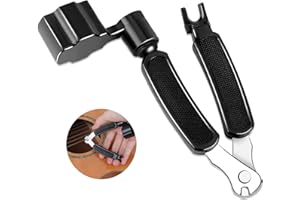 XUIGORT 3-In-1 Multifunctional Guitar Tool, Guitar String Winders Tool, Guitar String Changing Tool, Guitar String Cutter Guitar String Pin Puller, Multifunctional Guitar Repair Parts