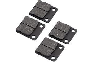 TOTMOX 4pcs Plaquettes de Frein Noir Dirt Bike pour ATV Moto Quad Vélo Hors Route, Noir Sans Amiante Résistance Haute Température Plaquettes de Frein Dirt Bike