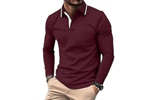 SwissWell Herren Poloshirt Langarm Atmungsaktives Golf Polo T-Shirt Leichtes Polohemd für Outdoor Sport & Business Casual
