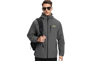Covisoty Chaqueta Impermeable Para Hombres, Ligera con Capucha Cremallera Chaqueta Cortavientos Para Hombre Viento al Aire libre