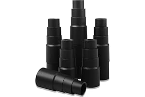 Brevanza 6 Stk Staubsauger Adapter, Staubsaugerschlauch 4 Schicht Schwarz, Schlauchadapter Staubsauger 25 mm bis 42 mm, Schlauch Reduzierstück Kompatibel mit Bosch Makita Kärcher am Meisten Marken