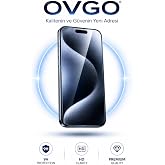 OVGO iPhone 15 Pro ile Uyumlu Temperli Cam Ekran Koruyucu, 9H Sertlik, Şeffaf, Parlak Y&uuml;zey