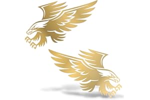 ERREINGE x2 STICKER PRESPAZIATO ORO 15cm - FALCO DX e SX - Adesivo Decal Decalcomania Vinile Murale Laptop Auto Moto Casco Camper