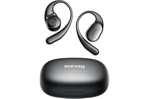 SANAG C16S Bluetooth Sport Kopfhörer, Bluetooth 5.3 Kopfhörer, 56H Wiedergabe, HiFi Wireless Stereo, mit High-Definition Noise-Cancelling Mikrofon, Schwarz