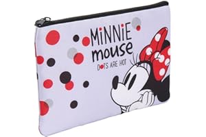 CERDÁ LIFE'S LITTLE MOMENTS - Neceser Maquillaje Mujer Pequeño de Minnie Mouse - Licencia Oficial Disney, Gris Claro