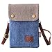 Produktbild La Derkia Vintage Kleine Handy Umhängetasche, Canvas Universal Damentasche Handytasche zum Umhängen Geldbörse Kleine Tasche für Frauen Mädchen Kinder-Dunkelblau