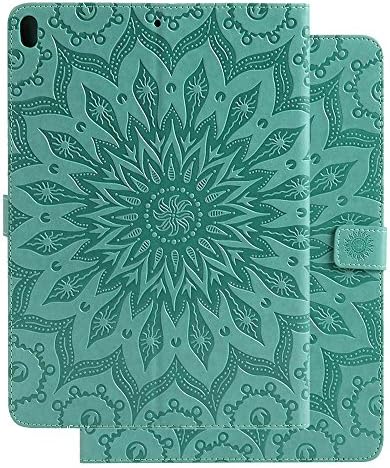 A-BEAUTY iPad Pro 10.5 Case, Cartoon Pattern Premium PU Leather Flip Wallet Slim Book Case for Apple iPad Pro 10.5" Case [Launched 2017], Green