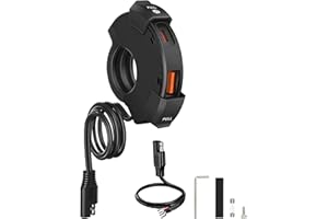 LURICO Presa USB Moto Impermeabile, Presa USB per Moto, QC3.0 USB+Type C, 12V/24V Caricabatterie Auto Ricarica Rapida C, con Copertura Impermeabile, per Motorcycle Auto Marine Camper SUV