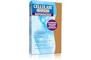 CHEFARO PHARMA Cellulase Gold Advanced, Integratore Alimentare per il Trattamento della Cellulite e i suoi Inestetismi, con Tè Verde, Curcuma e Mellitoto, 40 Compresse