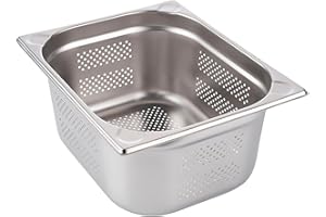 APS 81903 Recipiente GN 1/2, perforado, acero inoxidable Recipiente Gastronorm, dimensiones 265 x 325 mm/altura 150 mm