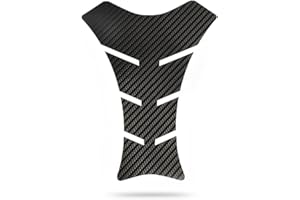 ‎MOTOKING Motoking Tankpad Carbon New-Classic Tankaufkleber, Tankschutz, Lackschutz, Aufkleber Pad für Motorrad Tank - in 3 Farben erhältlich - SCHWARZ