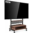 FITUEYES TV Stand with Storage and Wheels for 40 to 85 inch LED LCD Flat Screen, Corner TV Stand Mount with Peg Board & Cabinet Storage K-A207201WD