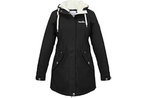 Regenliebe Damen Regenmantel wasserdicht Friesennerz mit Teddyfleece gefüttert