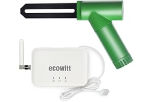 ECOWITT GW3005 Sensor de Humedad del Suelo Medidor de Humedad del Suelo WH51 + Pasarela Wi-Fi/Cableada GW3000 Sensores 3 en 1 Integrados: barómetro/termómetro/higrómetro para Interiores