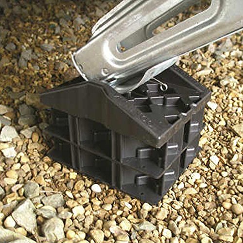 Milenco 9908355 Set de Suportes para Pata de Caravana, Negro, 4