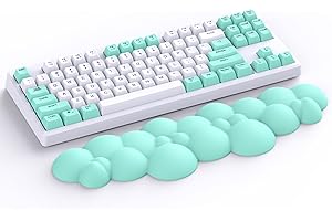 Attack Shark Grün Cloud Weiche, bequeme Tastatur-Handballenauflage, rutschfeste, ergonomische Wrist, Schreibtisch-Wrist, mechanische TKL/Gaming-Tastatur in voller Größe, 15,2 x 4,4 x 1,2 Zoll Wrist