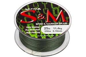 Ultima E3722 S and M Spod and Marker Braided Mainline - Green, 0.18 mm - 25 lb