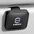 DLLHL Car Sunglasses Holder for Volvo EX40,Magnetic Leather Car Visor Sunglass Holder Glasses Clip for Car Car Glasses Holder Scratch Resistant Car Visor Accessories,Black