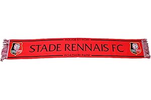 Stade Rennais FC SRFC-ECH-042 JQ Echarpe Football, Rouge/Noir, FR Fabricant : Taille Unique