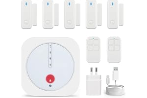 UMEIMA Antifurto casa, 5G WLAN kit Allarme casa Senza fili, 120DB Sistema Allarme casa con Sirena, Controles remotos y Sensores de Ventana, Compatible with Alexa - Espandibile