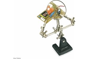 FIBRIONIC Helfende Hand mit Lupe Werktatthalter Platinenhalter Löthilfe Dritte Hand