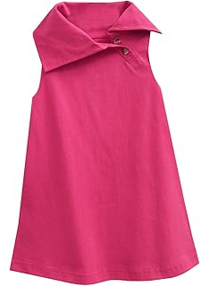 A.T.U.N Girl's Cotton a-line Mini Dress (GDRS HEI FUC_Fuchsia 1_7-8 YR)