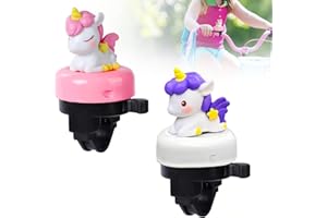 SI SEN 2 Pezzi Campanello per Bici Unicorno, Campanello per Bicicletta per Bambini, per Bici Carino Campanello Per Bici, Adatto a Biciclette di Ragazze e Ragazzi, Suono Forte e Chiaro