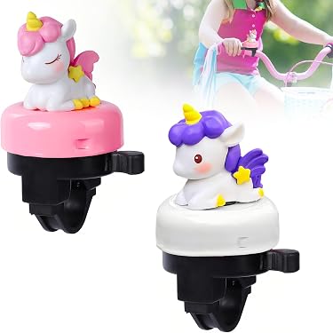 Licorne) Cloche de vélo à poignée transparente, sonnette de vélo de dessin animé, alarme d Licorne) Cloche de vélo à poignée transparente, sonnette de vélo de dessin animé, alarme d
