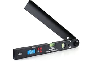 RISEPRO 400 mm /16 Inch digitale Winkelsucher Neigungsmesser von mit 2 Blasenfläschchen (0° - 225°) Wasserwaage Winkelmessgerät Digitaler Neigungssensor