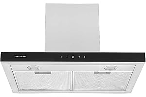 Cookology LINT701SS Linear Cooker Hood in Stainless Steel - Touch Control - 70cm Width - LED Lights - Shut-off Timer - Designer Extractor Fan Kitchen Wall Mounted