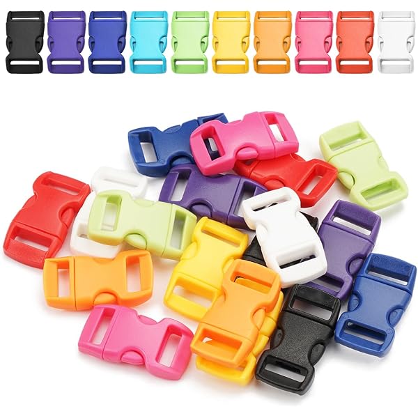 120 Pièces Mini Boucles Plastique 29x15mm - Lot Coloré Boucles Rapides + Coulissantes Pour Collier Chien, Bracelet, Sangle, Bricolage